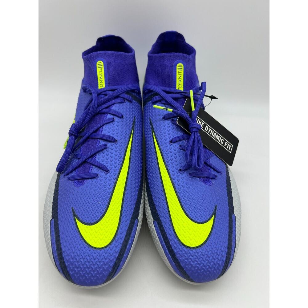 Nike Phantom GT2 Elite DF SG-Pro AC Sapphire/Volt-Gray Fog DJ8042-571 Size 12 - Picture 7 of 12
